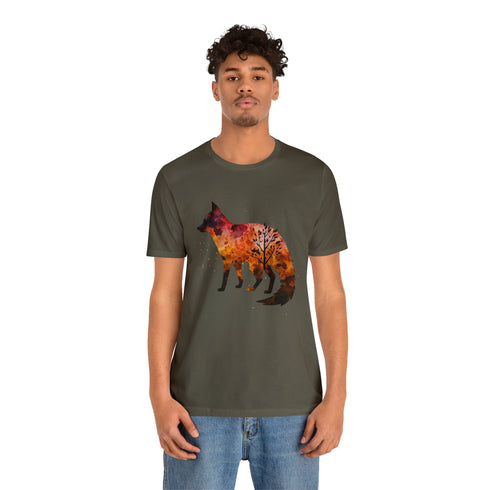 Autumn Fox Silhouette - Short Sleeve Tee